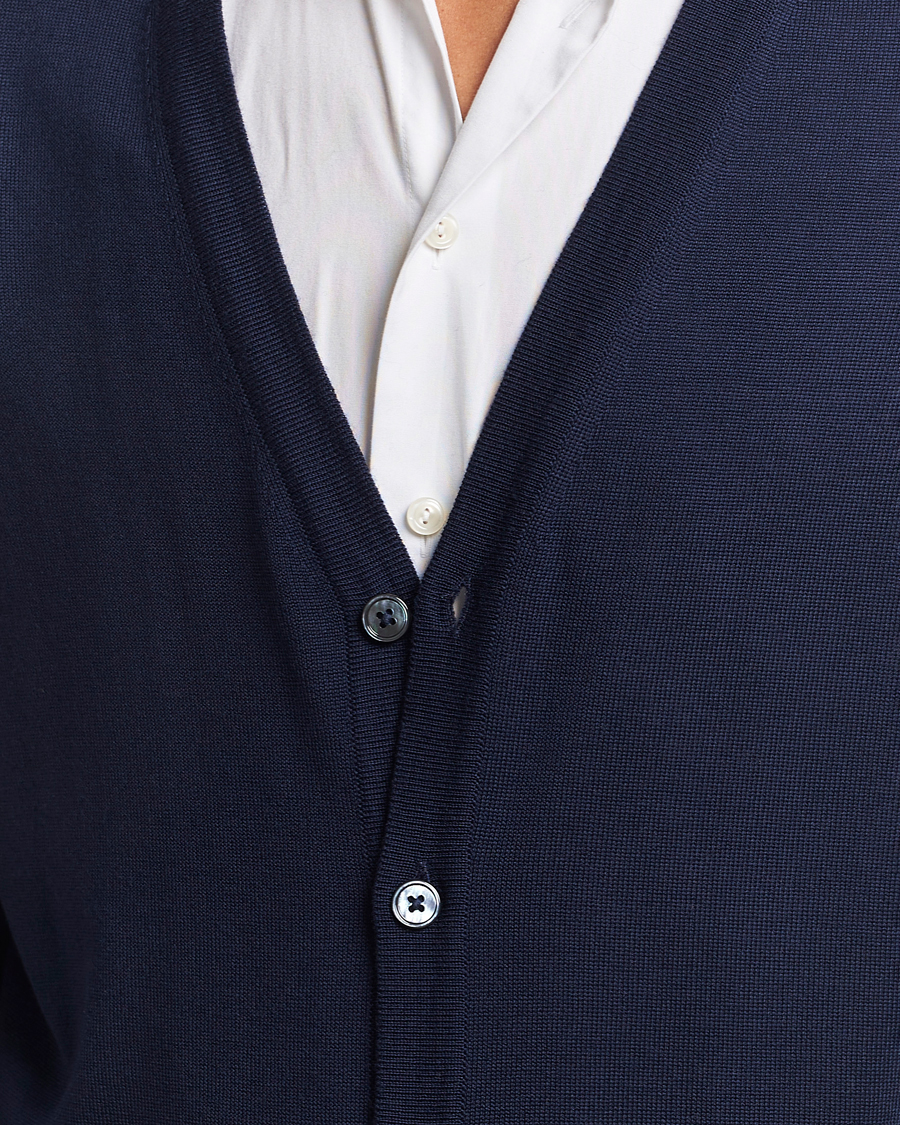 Homme | Pulls Et Tricots | Stenströms | Merino Cardigan Navy