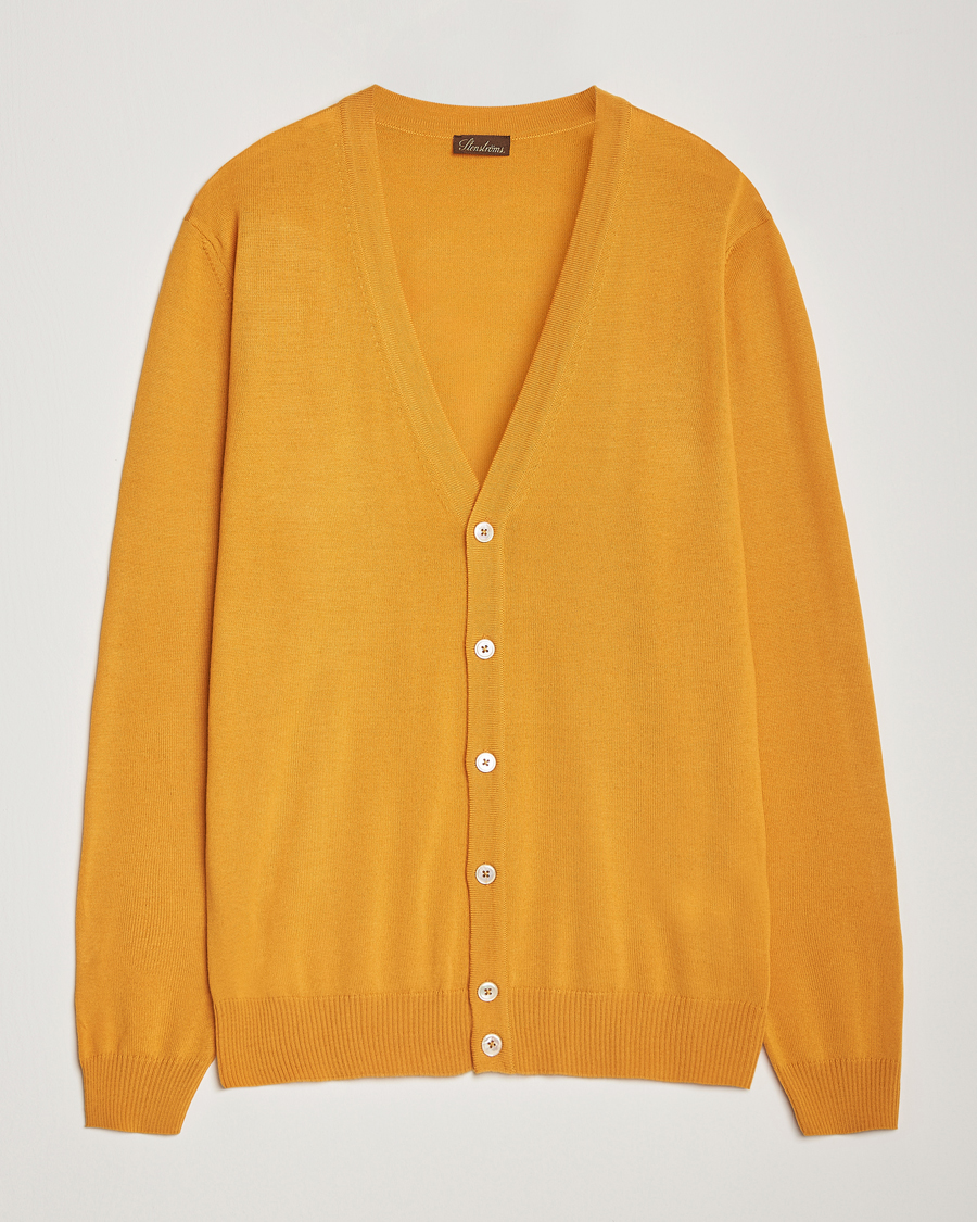 Homme | Pulls Et Tricots | Stenströms | Merino Cardigan Yellow