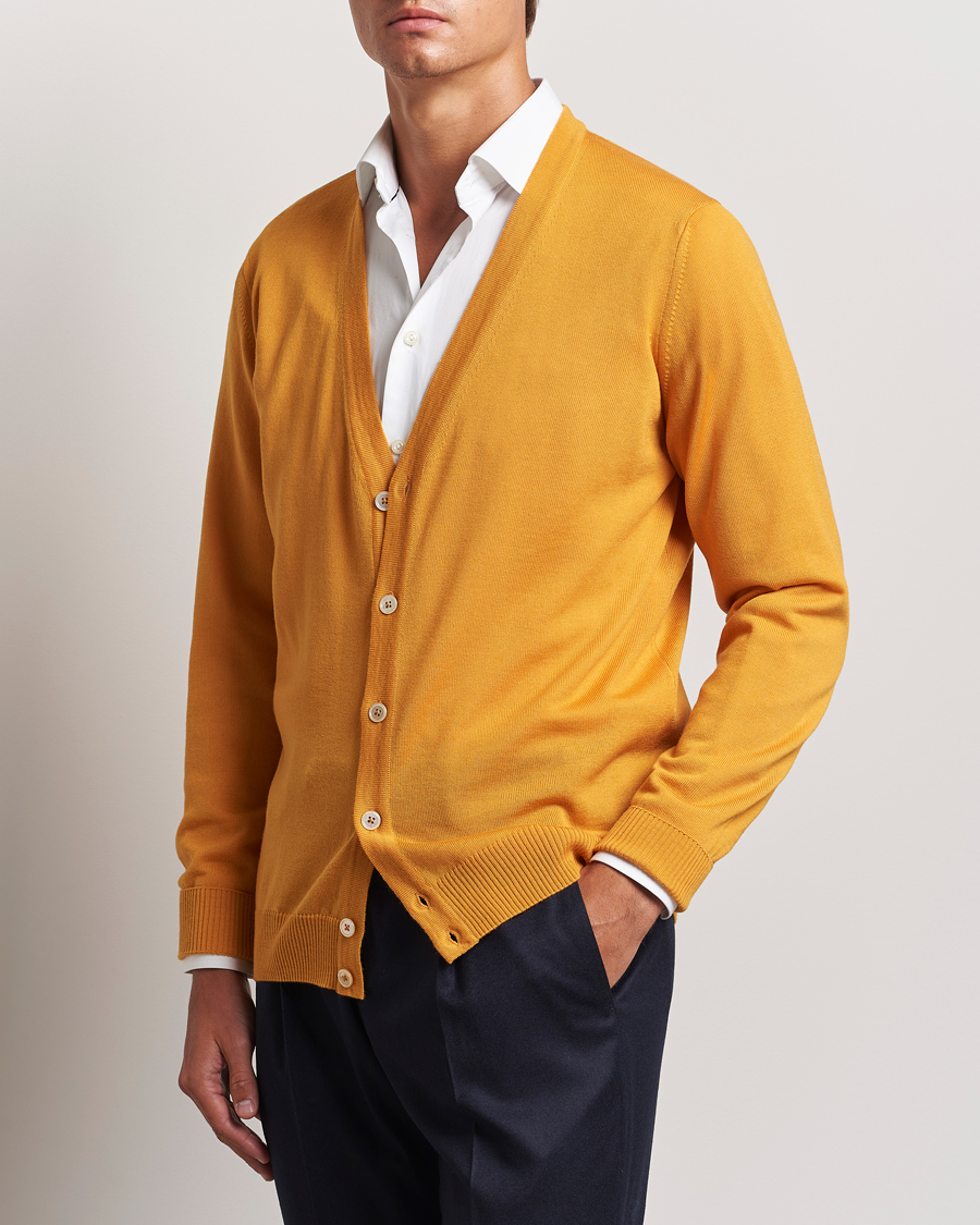 Homme | Pulls Et Tricots | Stenströms | Merino Cardigan Yellow