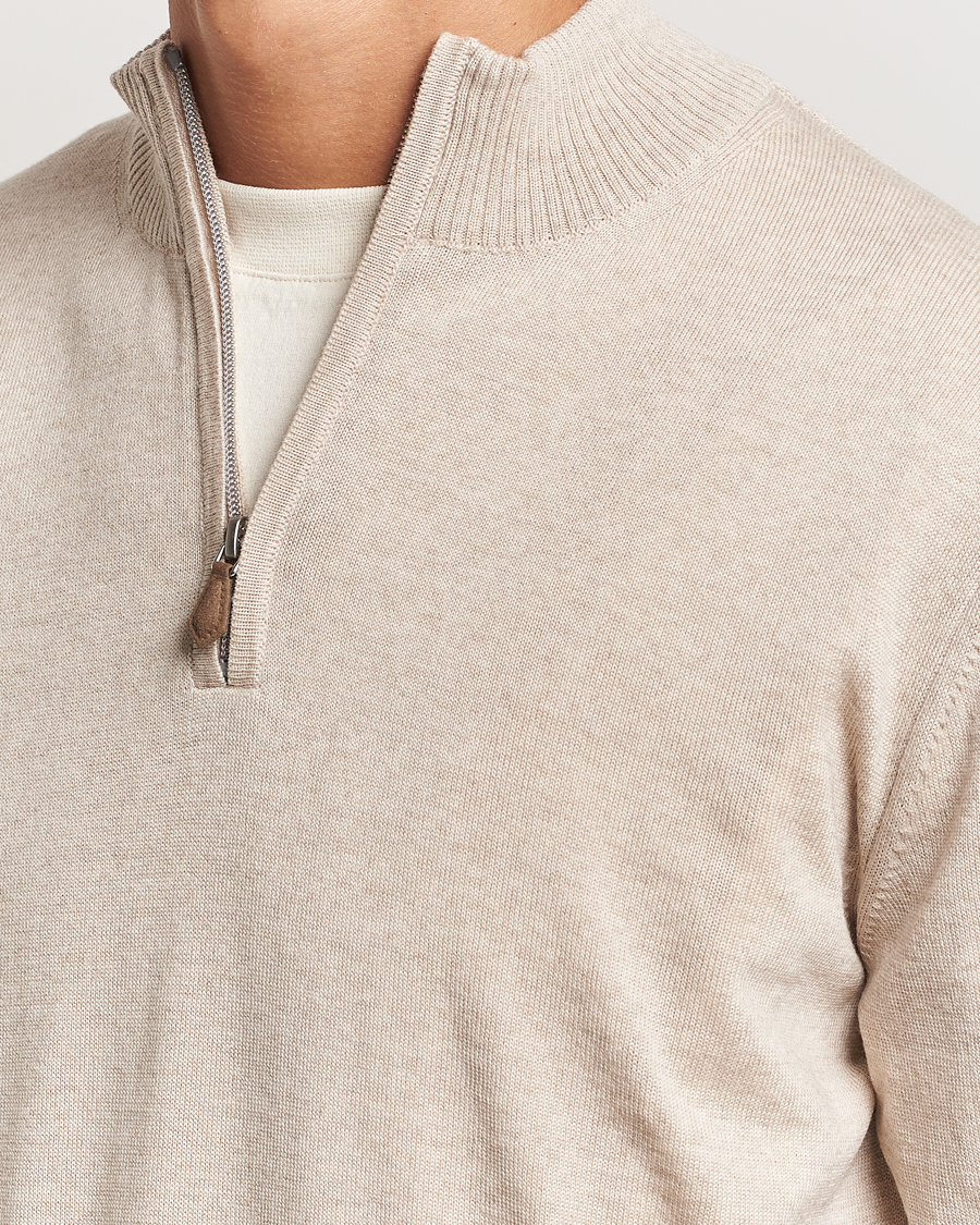 Homme | Pulls Et Tricots | Stenströms | Merino Half Zip Beige