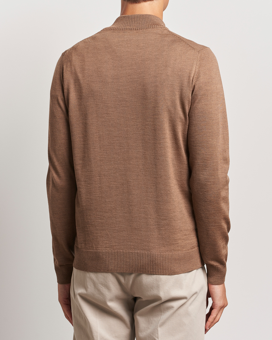 Homme | Pulls Et Tricots | Stenströms | Merino Half Zip Brown