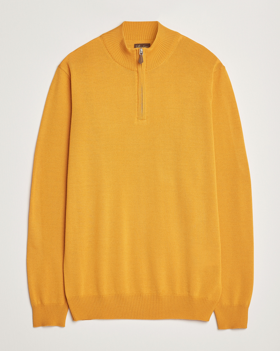 Homme | Pulls Et Tricots | Stenströms | Merino Half Zip Yellow