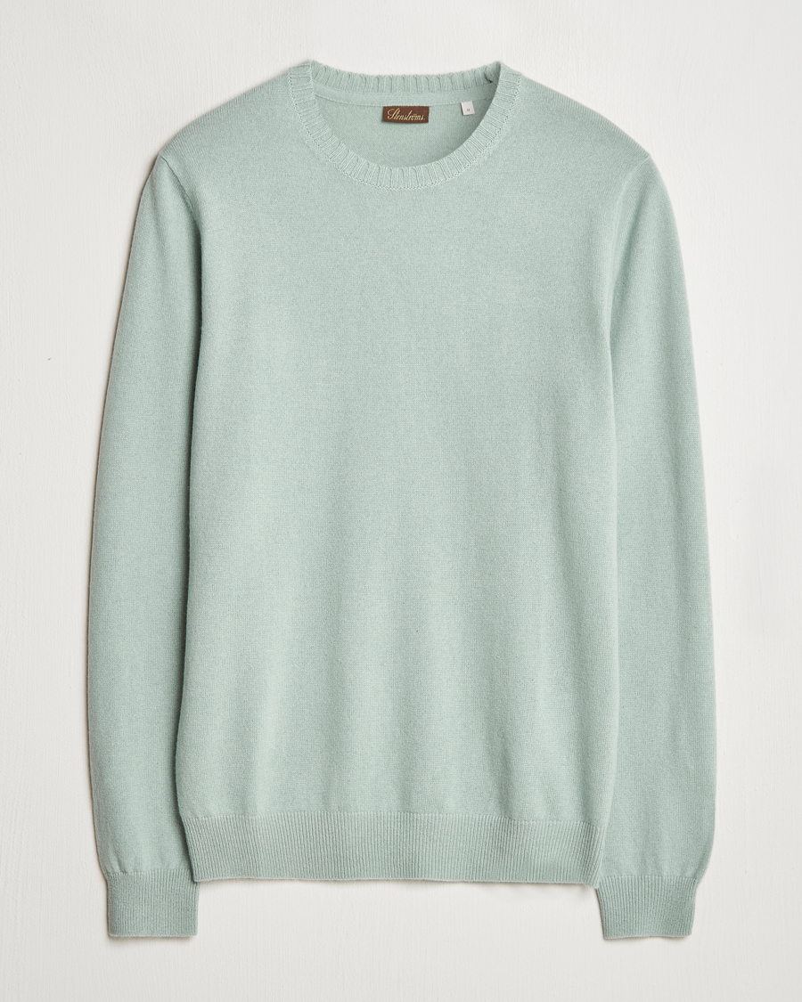 Homme | Pulls Et Tricots | Stenströms | Cashmere Crewneck Light Green