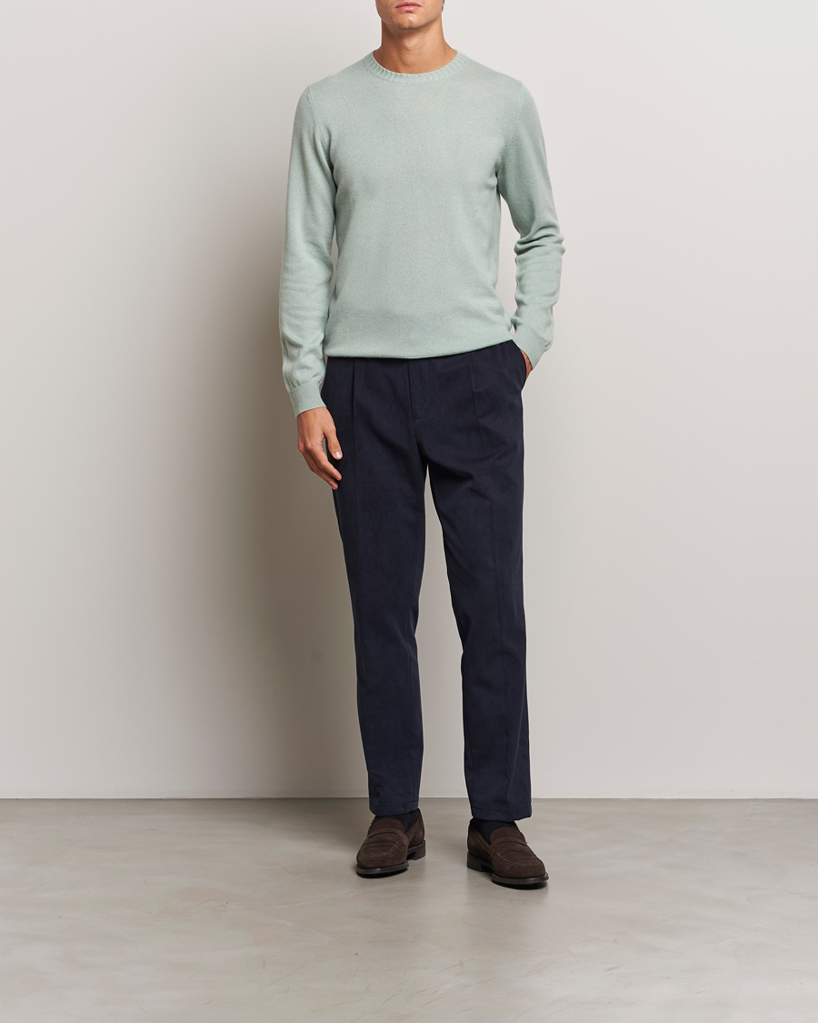 Homme | Pulls Et Tricots | Stenströms | Cashmere Crewneck Light Green