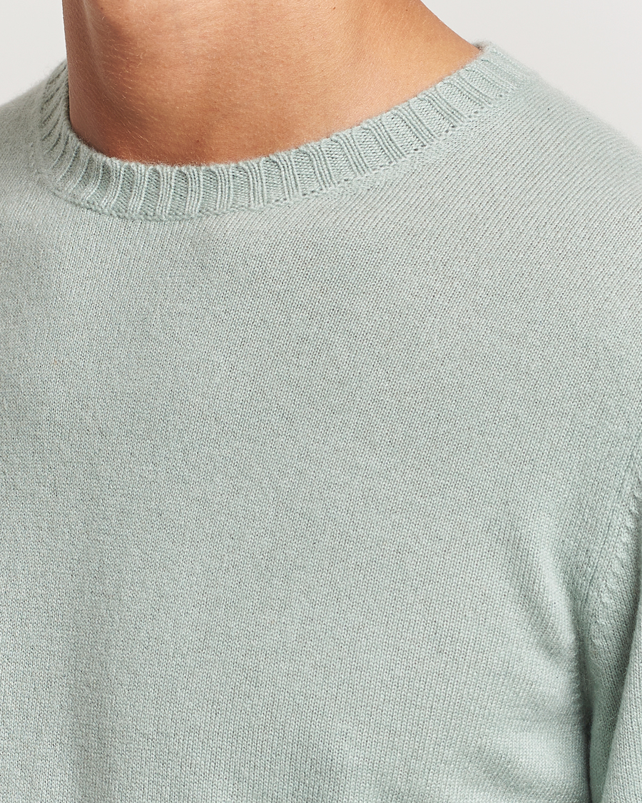 Homme | Pulls Et Tricots | Stenströms | Cashmere Crewneck Light Green