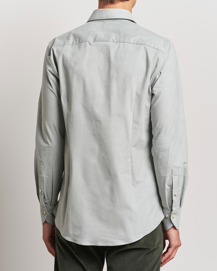 Homme | Chemises | Stenströms | 1899 Velvet Baby Corduroy Shirt Soft Green