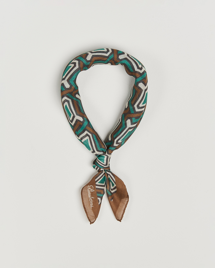 Homme | Stenströms Modal/Silk Printed Scarf Brown | Stenströms | Modal/Silk Printed Scarf Brown