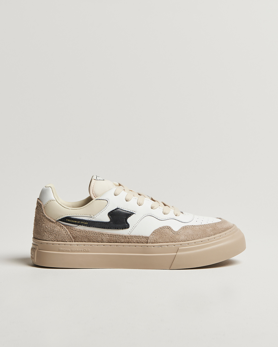 Homme | Stepney Workers Club Pearl S-Strike Leather/Suede Sneaker Winter White | Stepney Workers Club | Pearl S-Strike Leather/Suede Sneaker Winter White