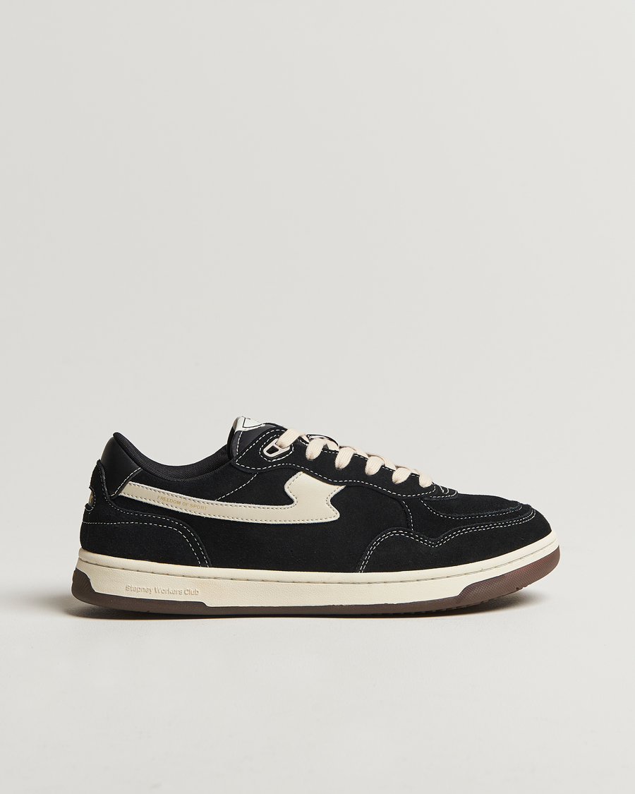 Homme | Stepney Workers Club Pro Cup 01 S-Strike Suede Sneaker Black White | Stepney Workers Club | Pro Cup 01 S-Strike Suede Sneaker Black White
