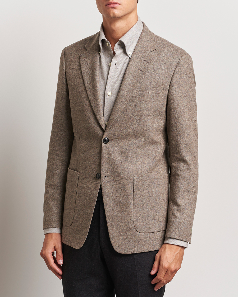 Homme | Blazers | Tiger of Sweden | Justin Brushed Wool Blazer Burlywood