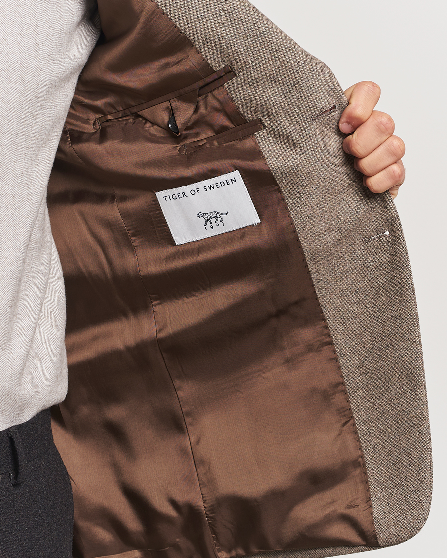 Homme | Blazers | Tiger of Sweden | Justin Brushed Wool Blazer Burlywood