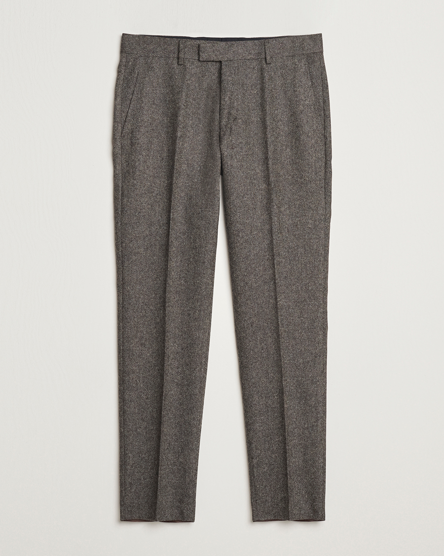 Homme | Pantalons | Tiger of Sweden | Tenuta Brushed Wool Trousers Turkish Coffee