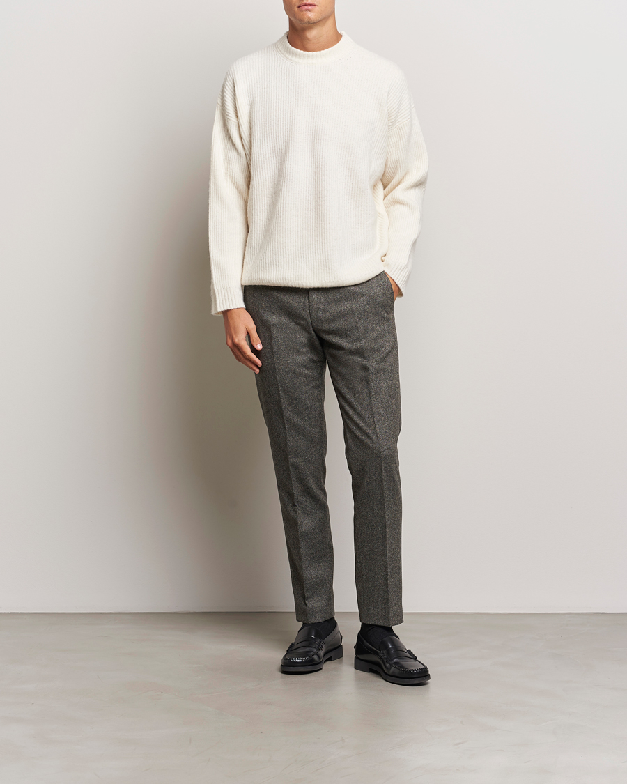 Homme | Pantalons | Tiger of Sweden | Tenuta Brushed Wool Trousers Turkish Coffee