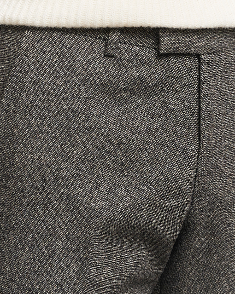 Homme | Pantalons | Tiger of Sweden | Tenuta Brushed Wool Trousers Turkish Coffee