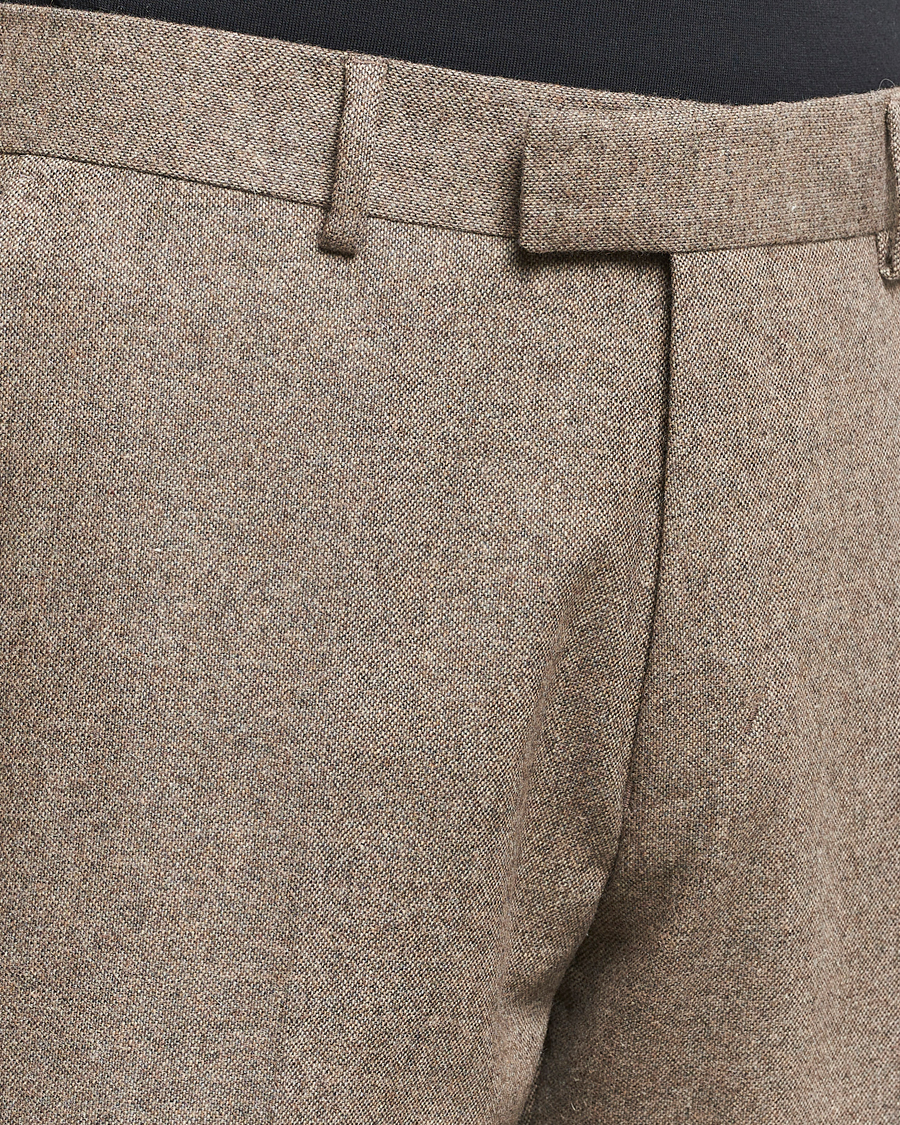 Homme | Pantalons | Tiger of Sweden | Tenuta Brushed Wool Trousers Burlywood