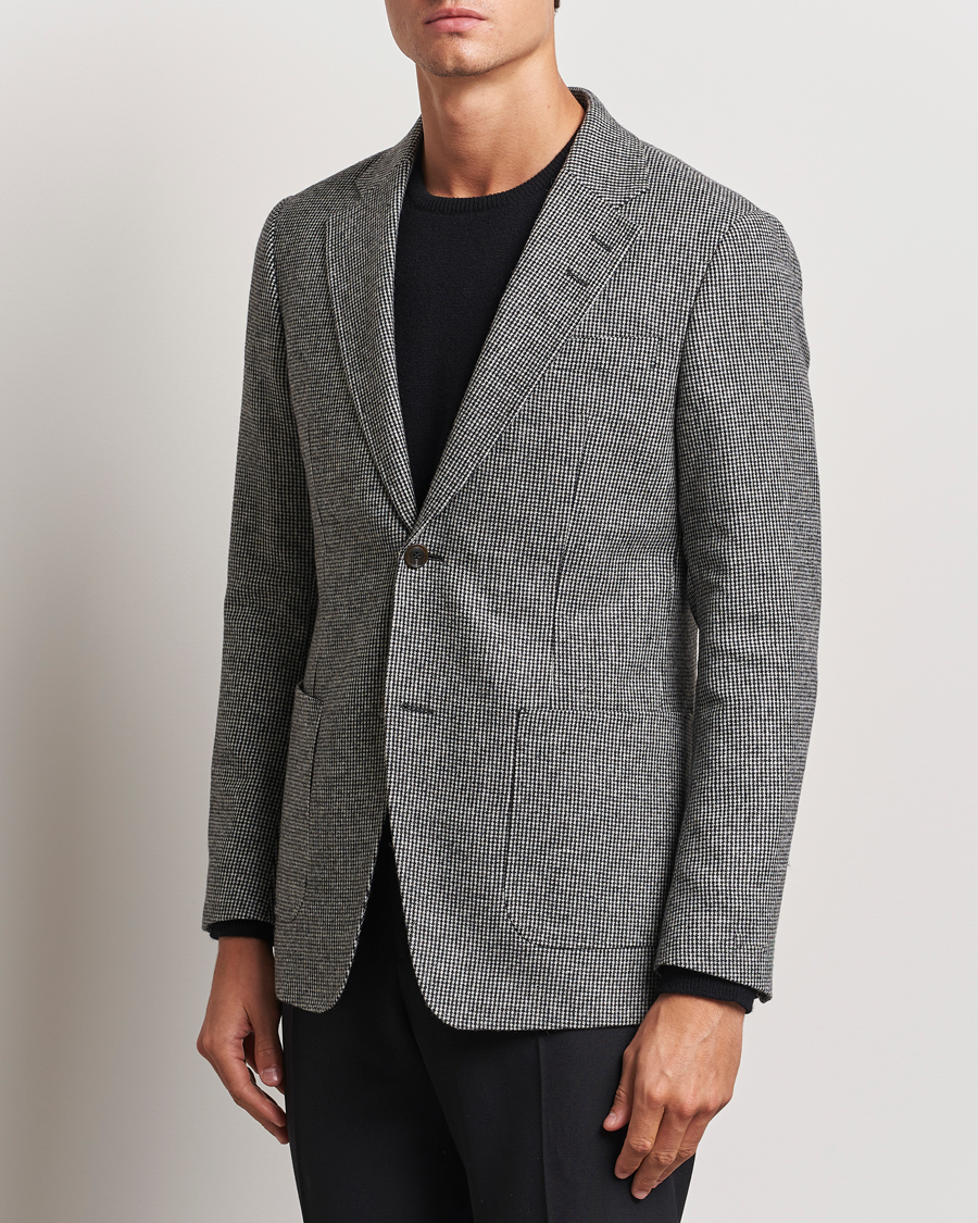 Homme | Blazers | Tiger of Sweden | Justin Wool Pepita Blazer Black/White
