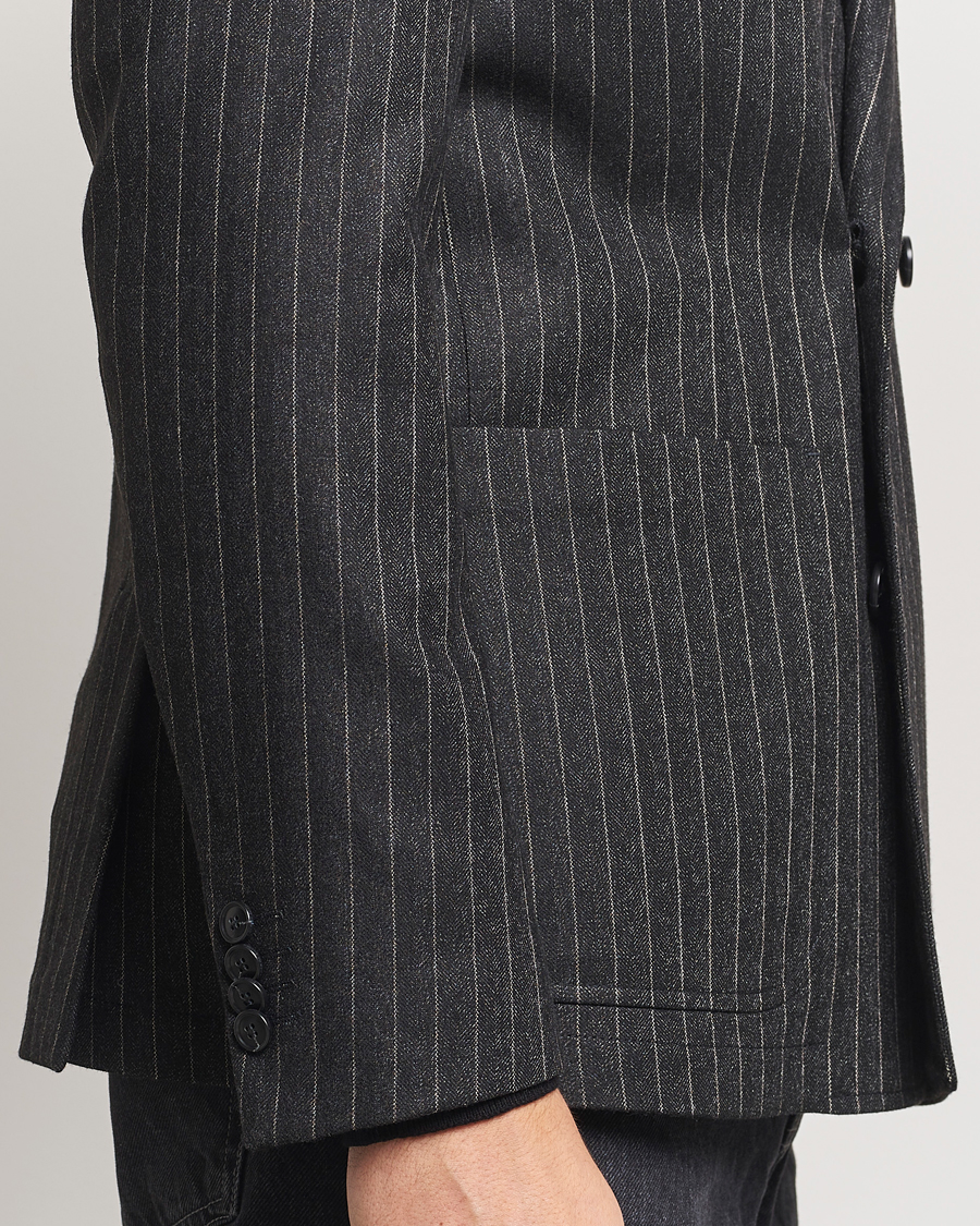 Homme | Blazers | Tiger of Sweden | Jeen Pinstriped Double Breasted Blazer Charcoal