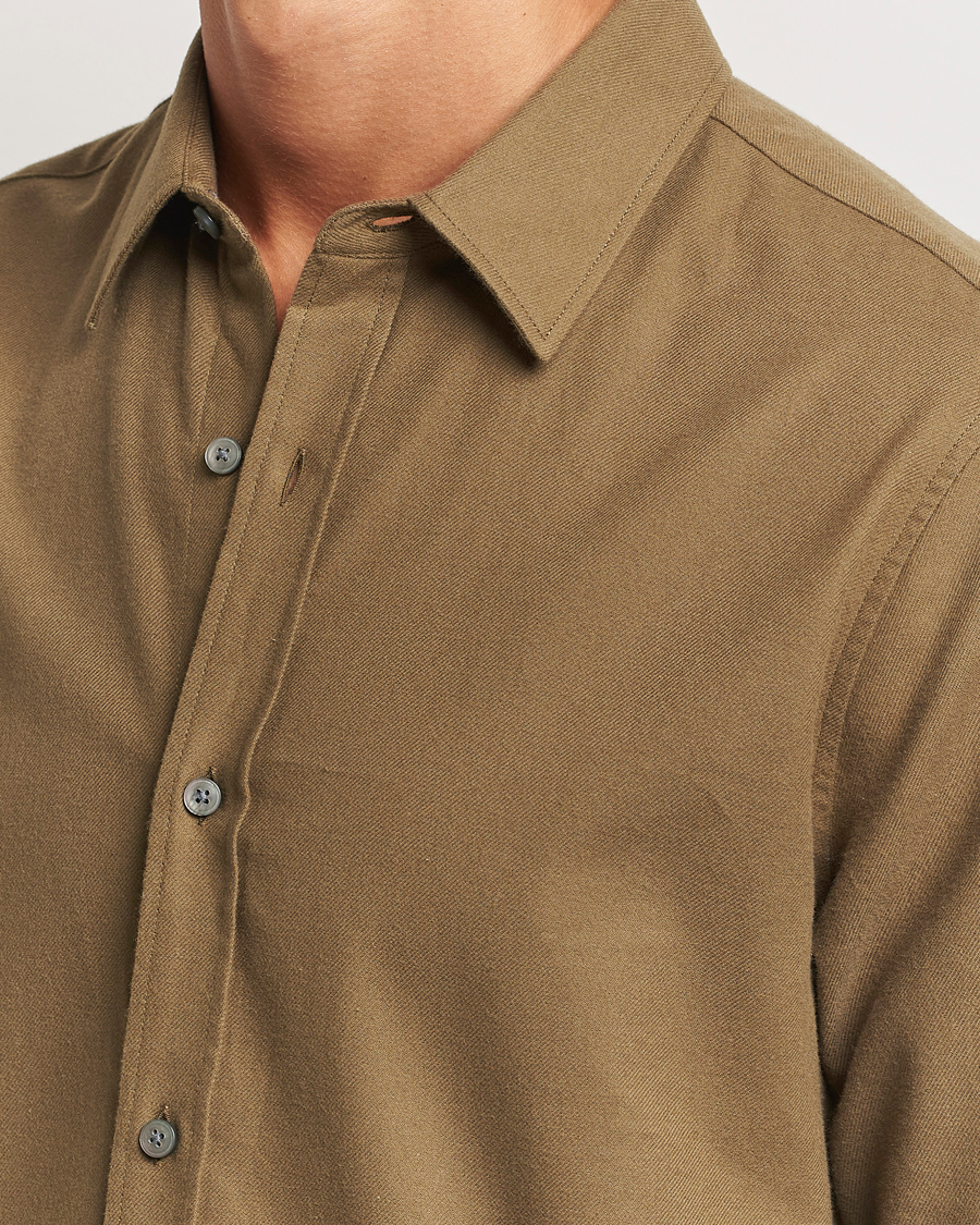 Homme | Chemises | Tiger of Sweden | Benjamins Brushed Twill Shirt Old Wolf