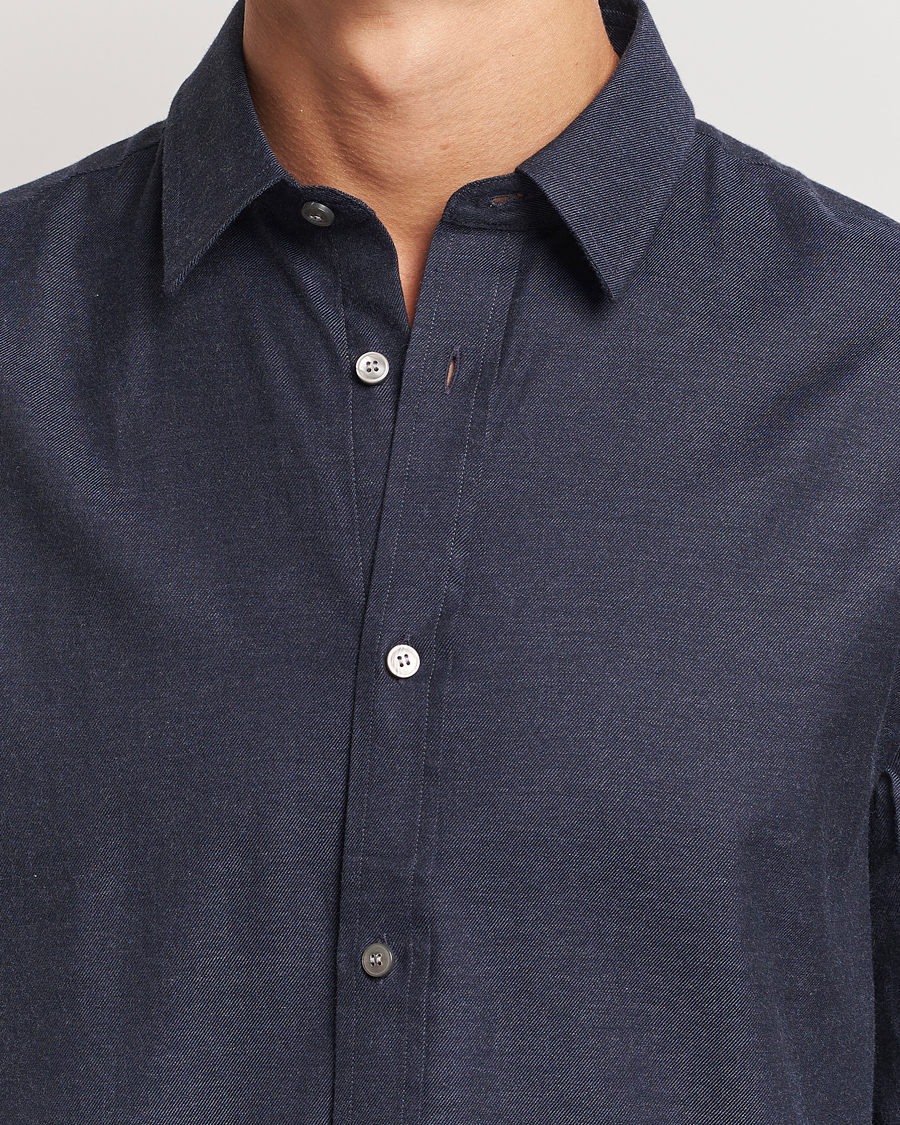 Homme | Chemises | Tiger of Sweden | Spenser Brushed Twill Shirt Sea Blue