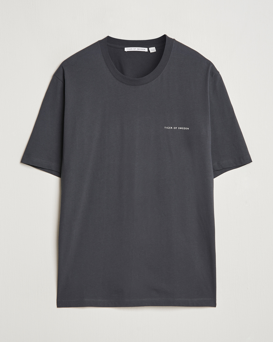 Homme | T-shirts | Tiger of Sweden | Pro Cotton Logo T-Shirt Charcoal