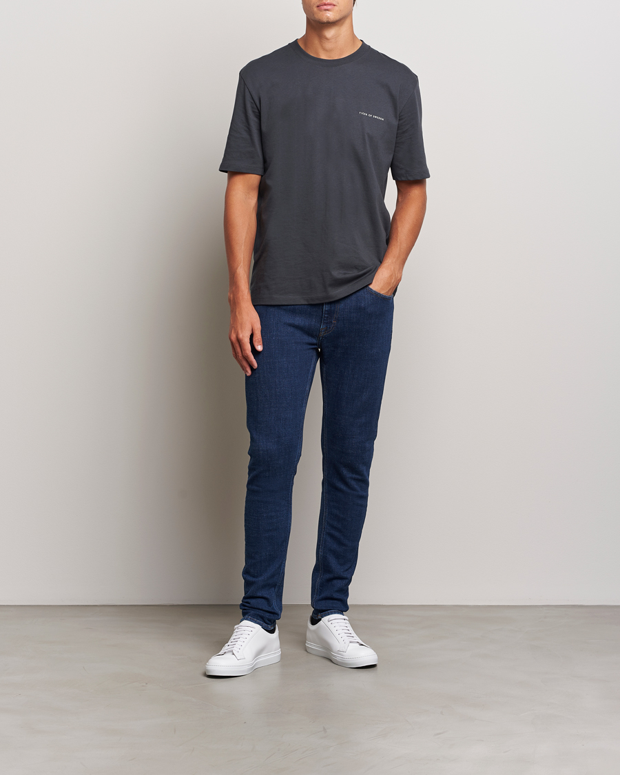 Homme | T-shirts | Tiger of Sweden | Pro Cotton Logo T-Shirt Charcoal