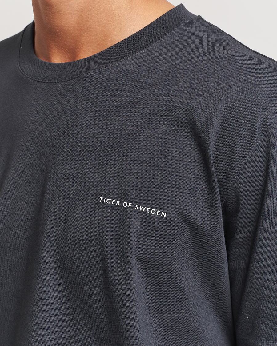 Homme | T-shirts | Tiger of Sweden | Pro Cotton Logo T-Shirt Charcoal