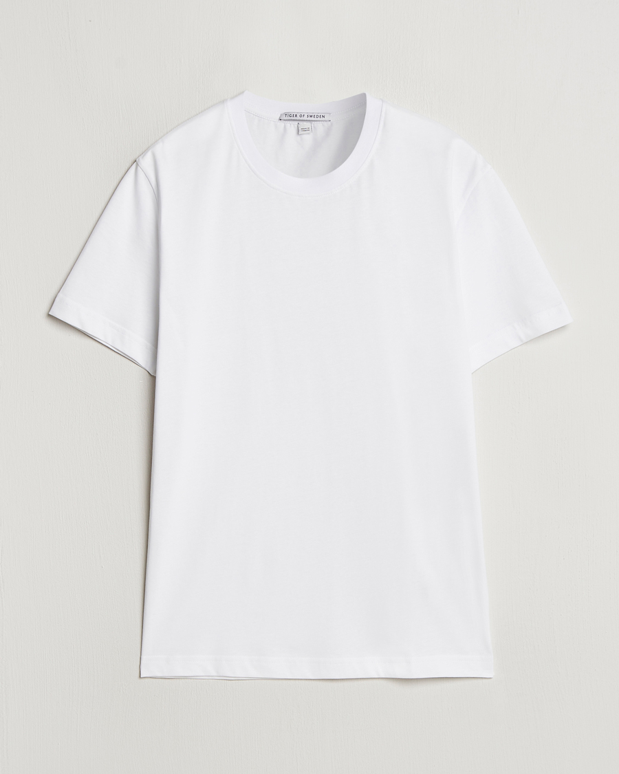 Homme | T-shirts | Tiger of Sweden | Dillan Crew Neck T-Shirt Pure White