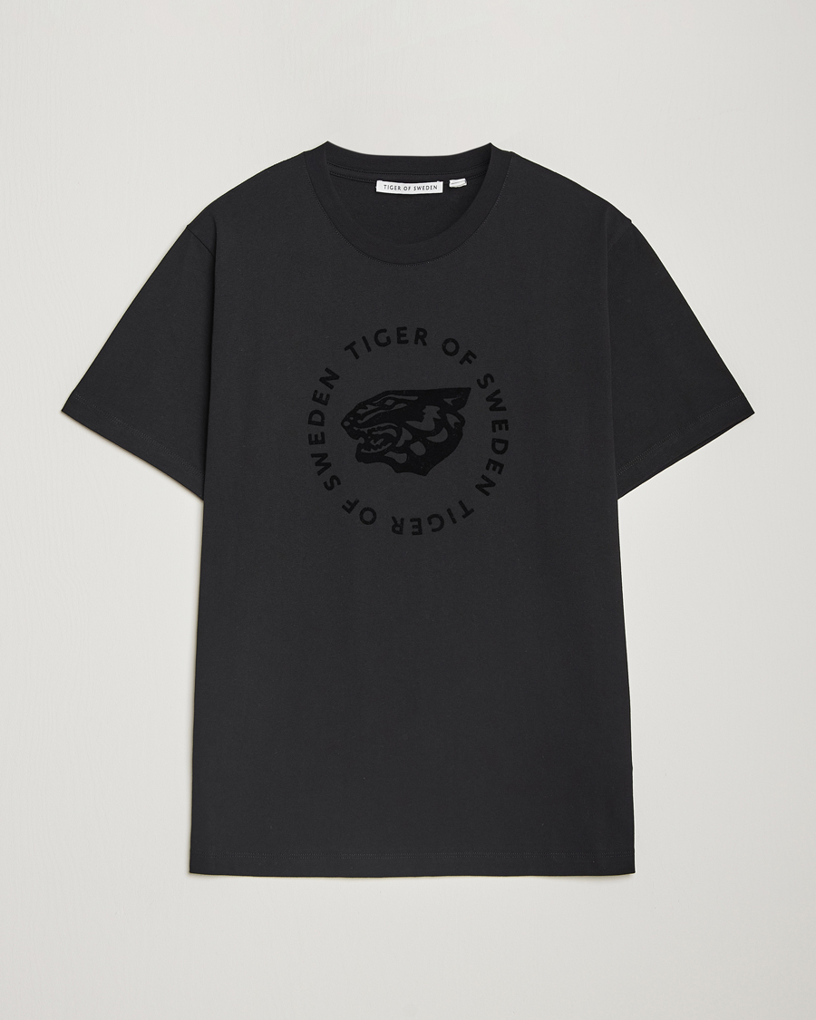 Homme | T-shirts | Tiger of Sweden | Dillan Logo Crew Neck T-Shirt Black