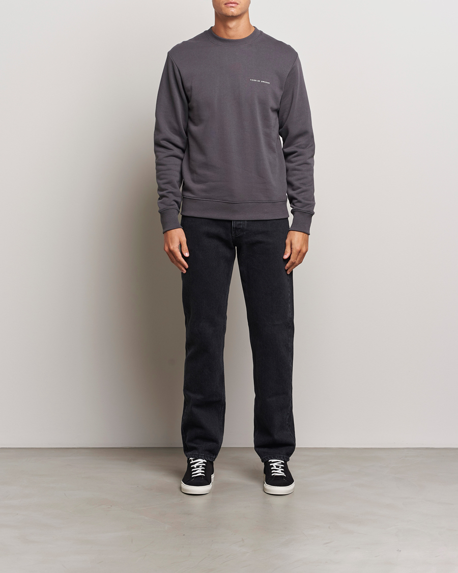 Homme | Pulls Et Tricots | Tiger of Sweden | Emerson Crew Neck Sweatshirt Charcoal