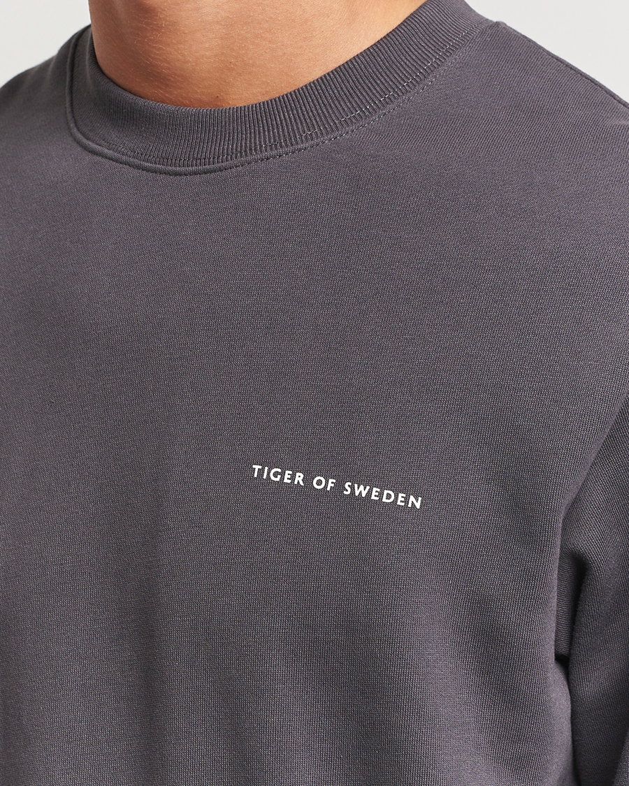Homme | Pulls Et Tricots | Tiger of Sweden | Emerson Crew Neck Sweatshirt Charcoal