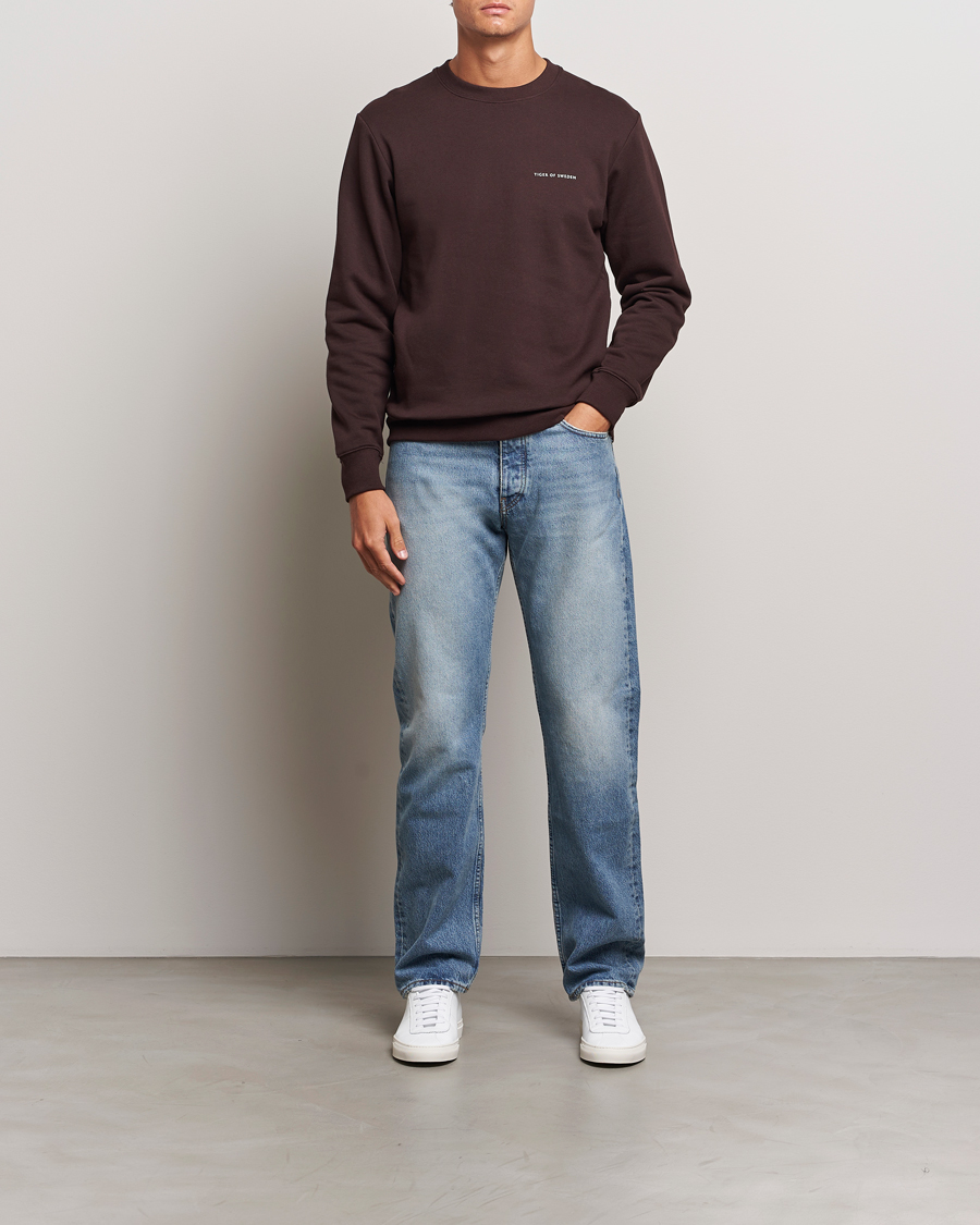 Homme | Pulls Et Tricots | Tiger of Sweden | Emerson Crew Neck Sweatshirt Dark Chocolate