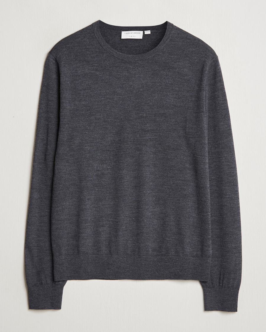 Homme | Pulls Et Tricots | Tiger of Sweden | Connor Crew Neck Pullover Grey Street
