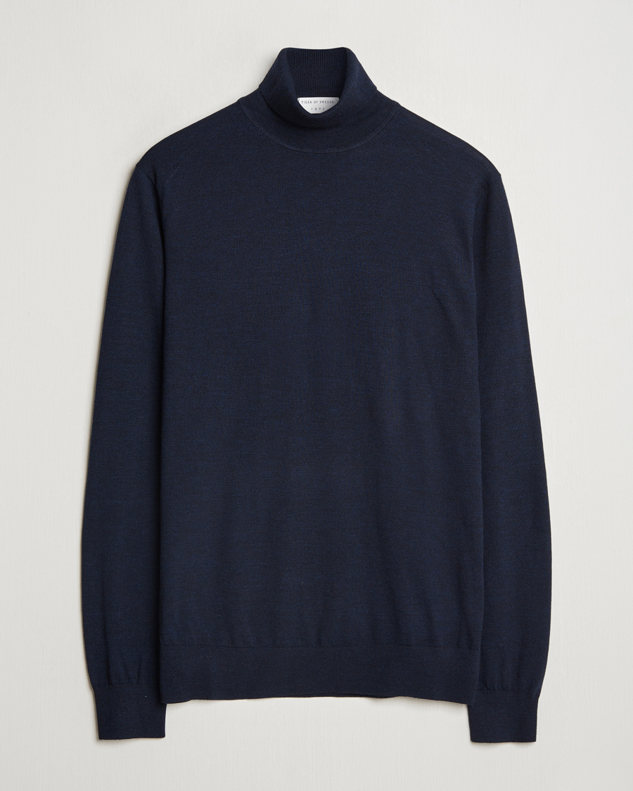 Homme | Pulls Et Tricots | Tiger of Sweden | Nevile Extra Fine Merino Polo Light Ink