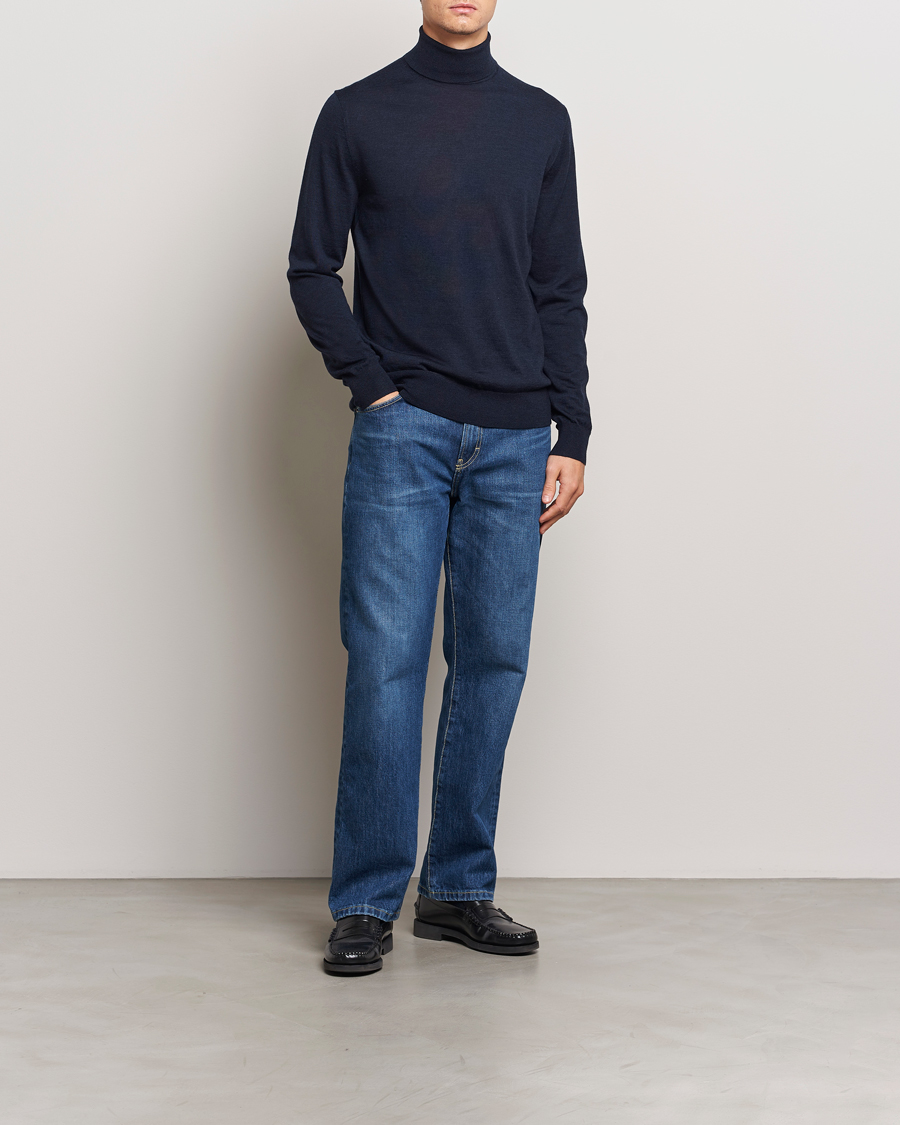 Homme | Pulls Et Tricots | Tiger of Sweden | Nevile Extra Fine Merino Polo Light Ink