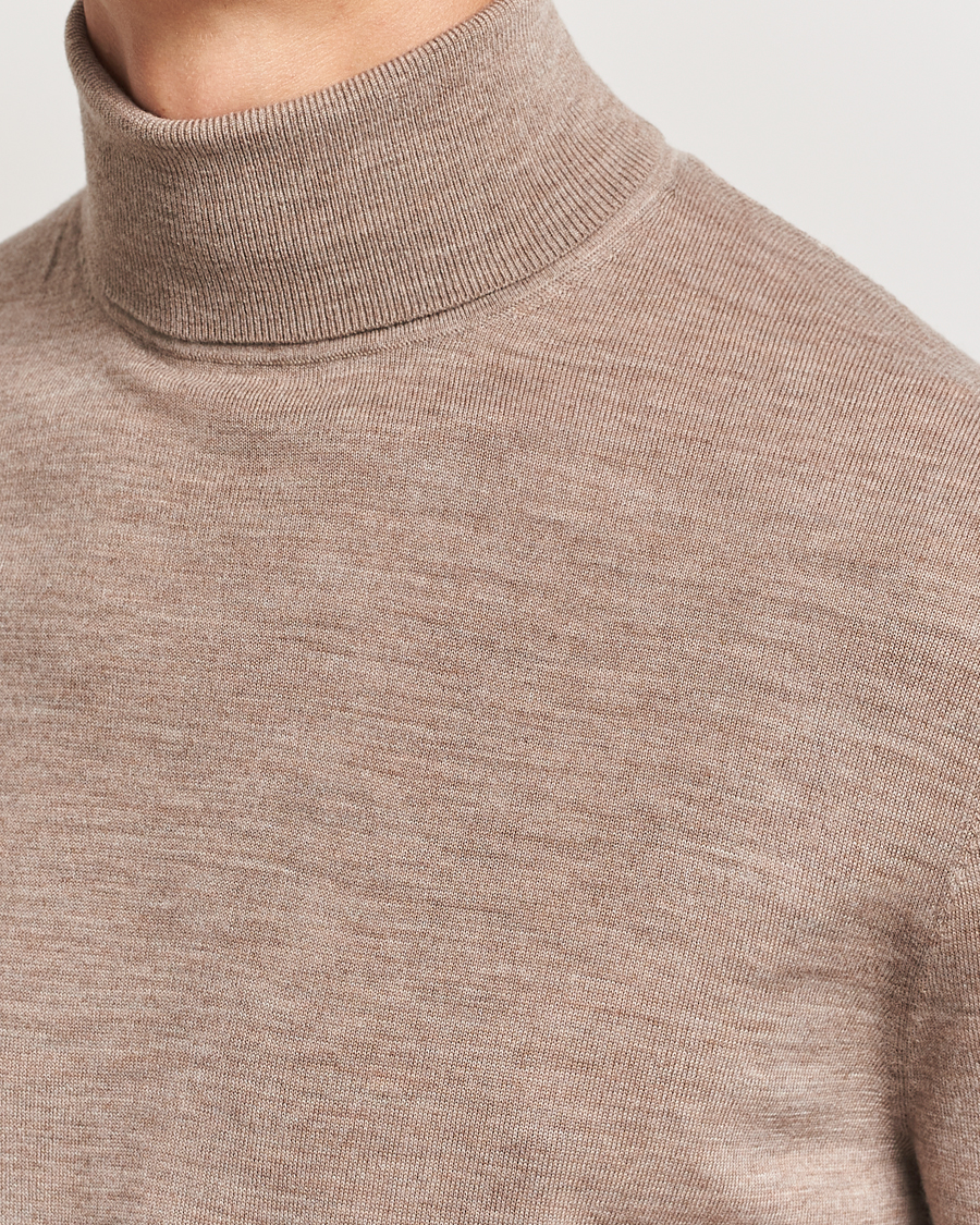 Homme | Pulls Et Tricots | Tiger of Sweden | Nevile Extra Fine Merino Polo Beige Melange