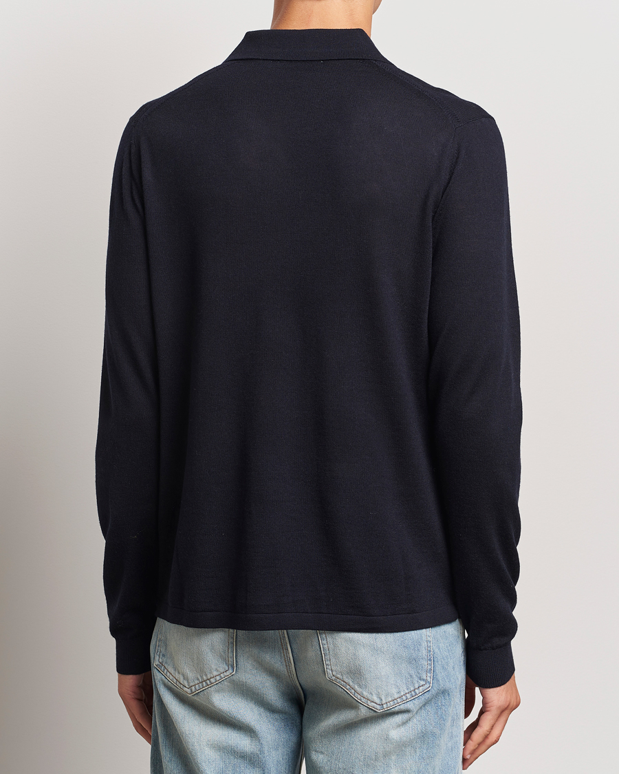 Homme | Pulls Et Tricots | Tiger of Sweden | Eross Extra Fine Merino Poloshirt Light Ink