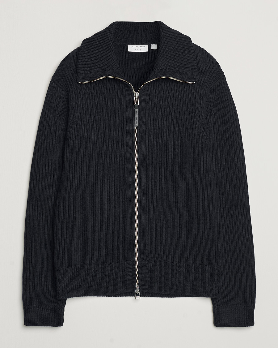 Homme | Pulls Et Tricots | Tiger of Sweden | Niall Heavy Knitted Full Zip Light Ink