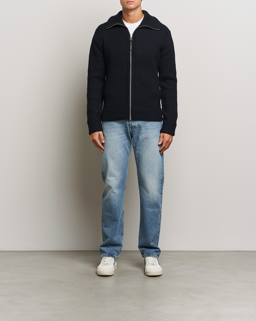 Homme | Pulls Et Tricots | Tiger of Sweden | Niall Heavy Knitted Full Zip Light Ink