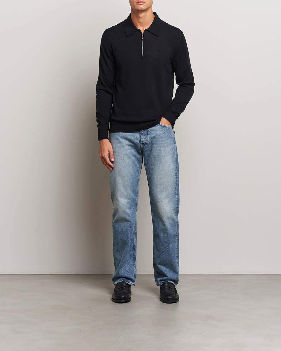 Homme | Pulls Et Tricots | Tiger of Sweden | Orbit Wool/Cotton Half Zip Black