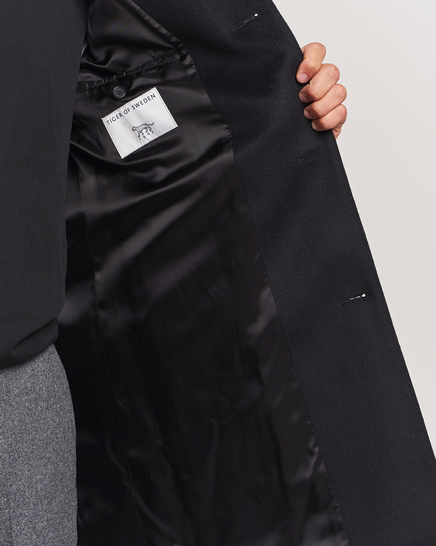 Homme | Manteaux Et Vestes | Tiger of Sweden | Finnan Wool/Cashmere Coat Black