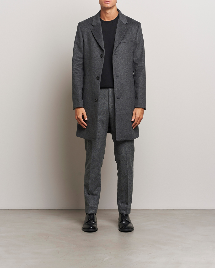 Homme | Manteaux Et Vestes | Tiger of Sweden | Finnan Wool/Cashmere Coat Grey Melange