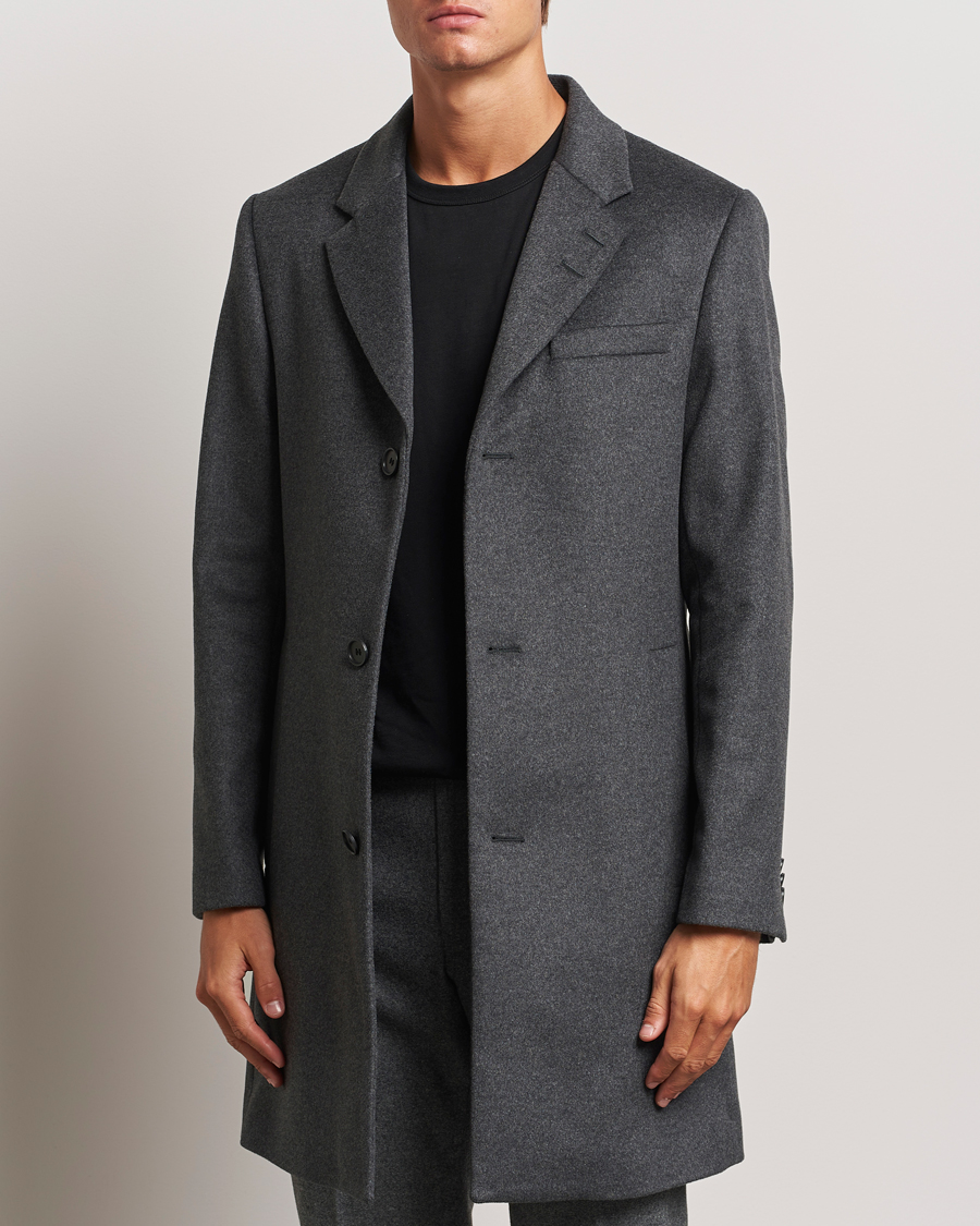 Homme | Manteaux Et Vestes | Tiger of Sweden | Finnan Wool/Cashmere Coat Grey Melange