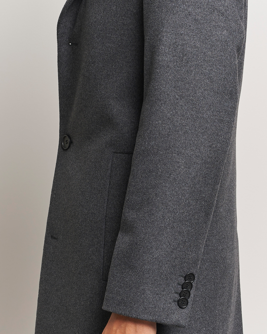 Homme | Manteaux Et Vestes | Tiger of Sweden | Finnan Wool/Cashmere Coat Grey Melange