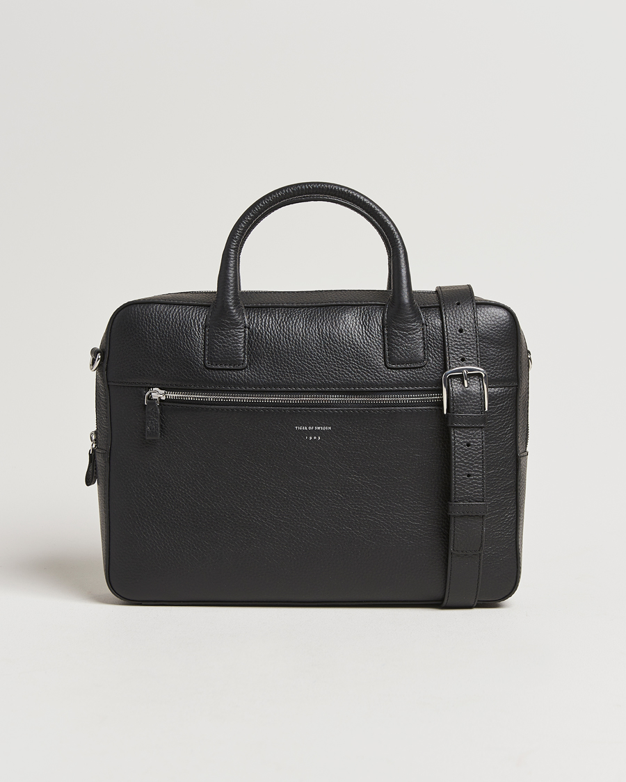 Homme | Tiger of Sweden Beckholmen Leather Briefcase Black | Tiger of Sweden | Beckholmen Leather Briefcase Black