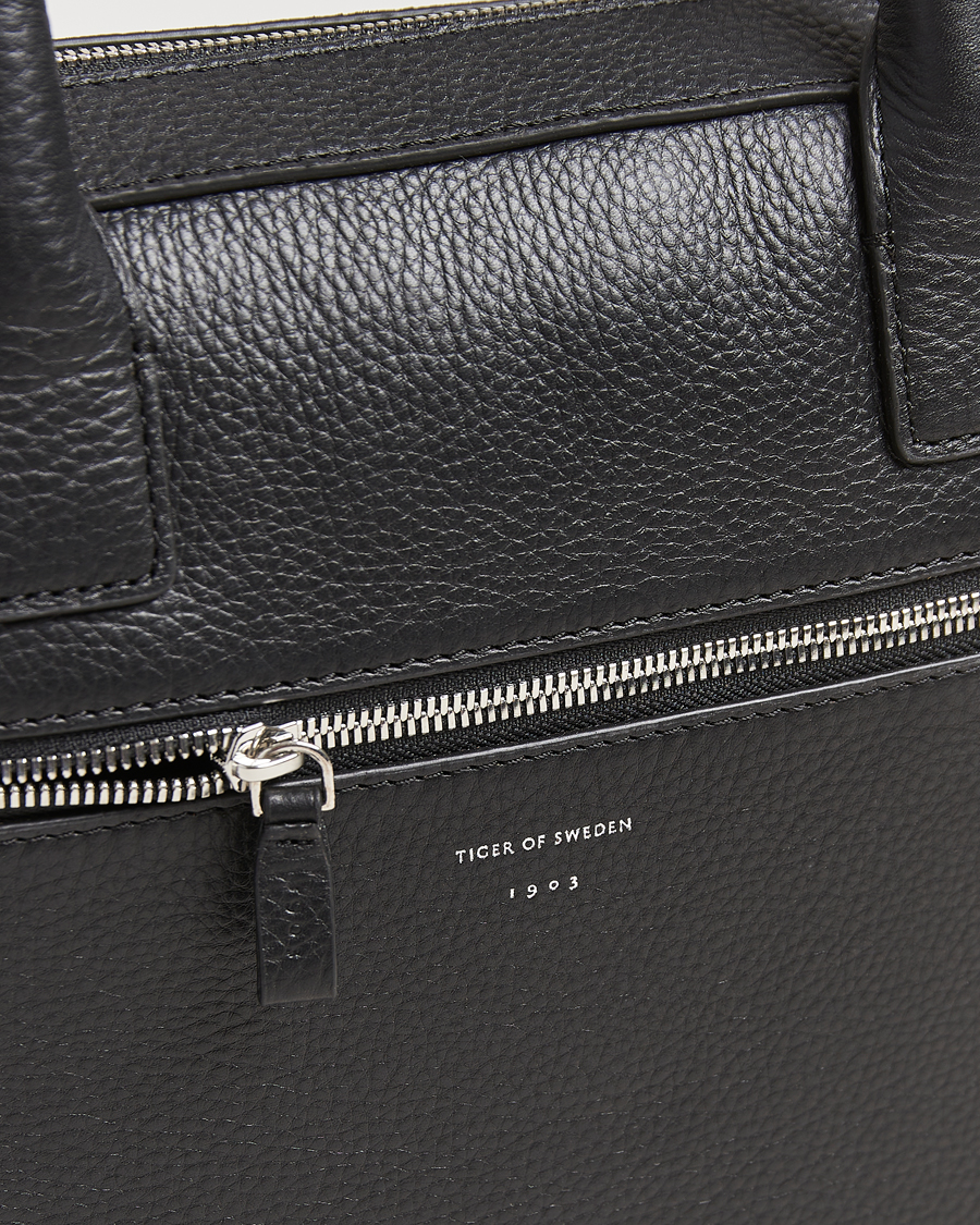 Homme | Tiger of Sweden Beckholmen Leather Briefcase Black | Tiger of Sweden | Beckholmen Leather Briefcase Black
