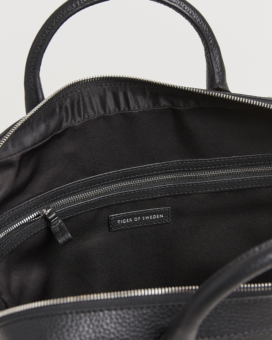 Homme | Tiger of Sweden Beckholmen Leather Briefcase Black | Tiger of Sweden | Beckholmen Leather Briefcase Black