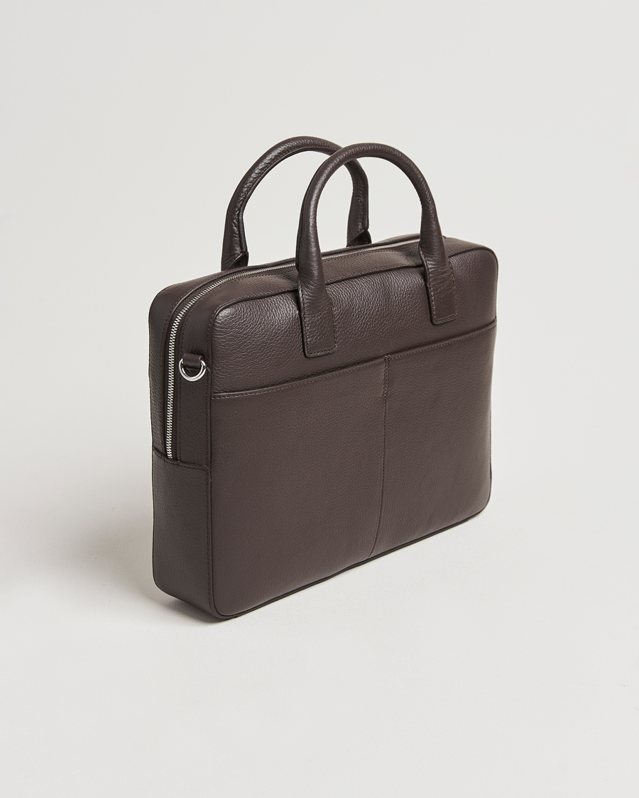 Homme | Tiger of Sweden Beckholmen Leather Briefcase Dark Brown | Tiger of Sweden | Beckholmen Leather Briefcase Dark Brown