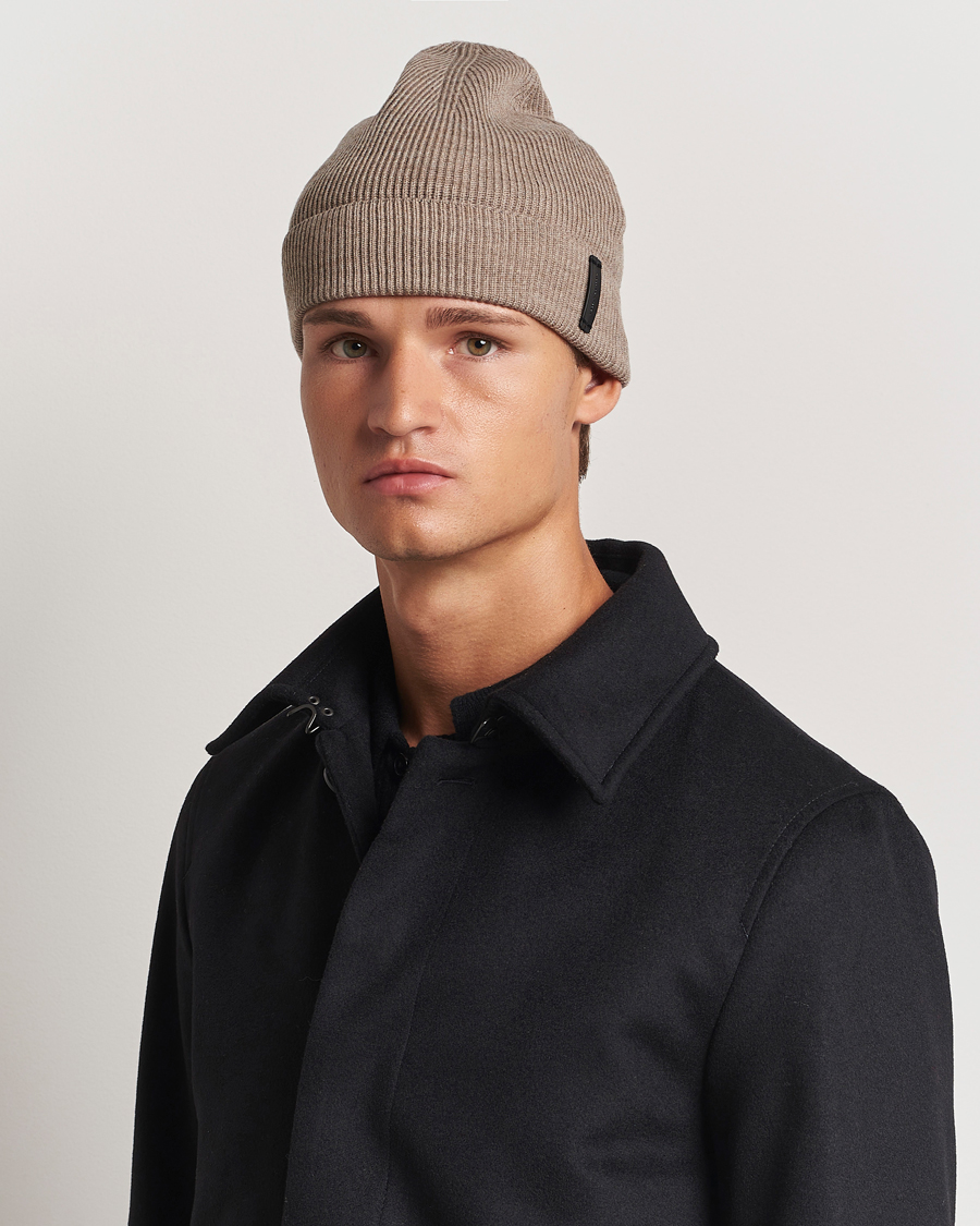 Homme | Tiger of Sweden Caldu Wool Beanie Beige Melange | Tiger of Sweden | Caldu Wool Beanie Beige Melange