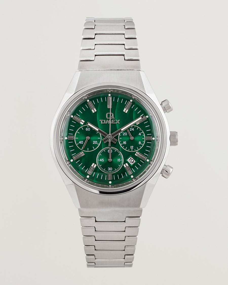 Homme | Timex Q Timex Falcon Eye Chronograph 40mm Green Dial | Timex | Q Falcon Eye Chronograph 40mm Green Dial