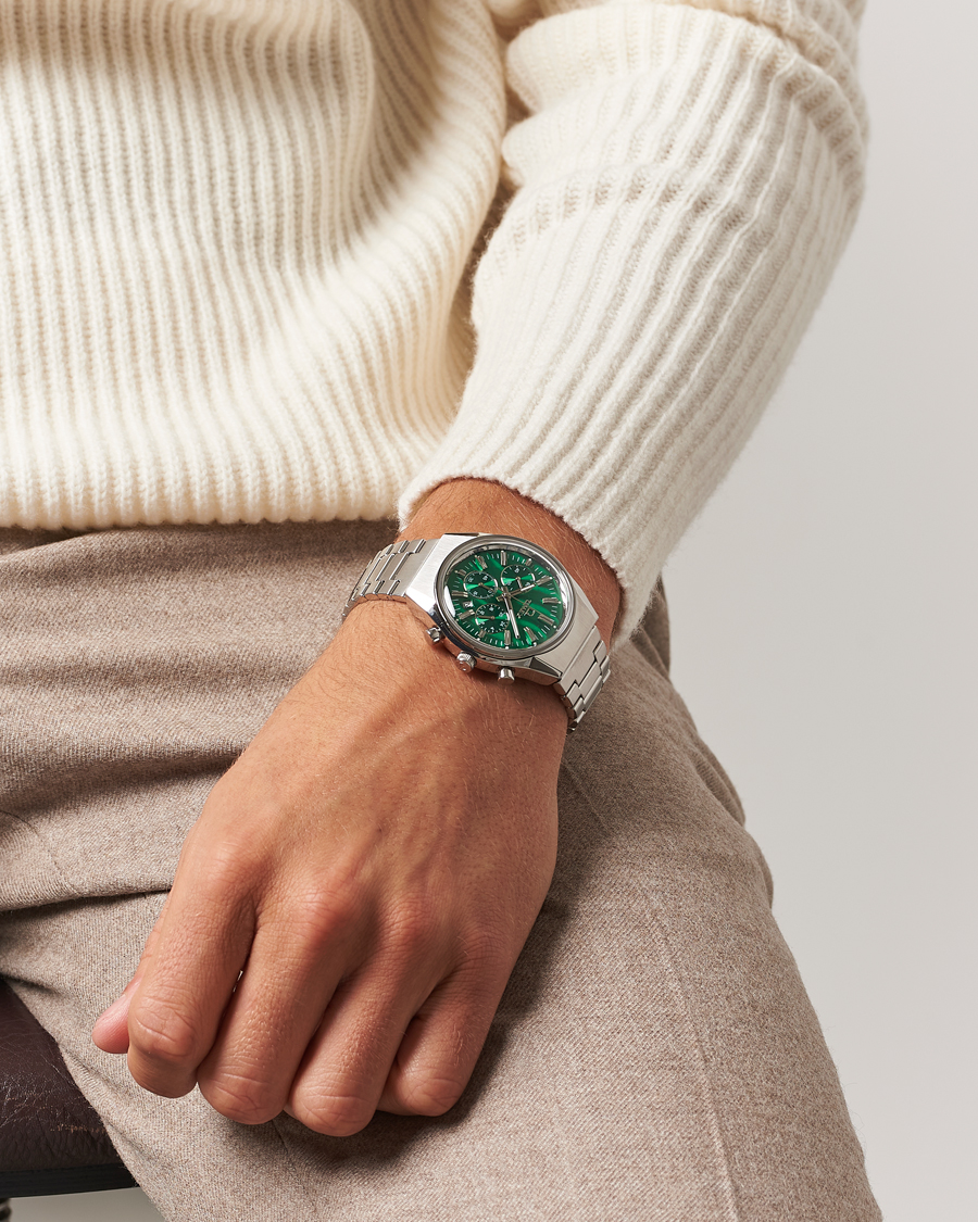 Homme | Timex Q Timex Falcon Eye Chronograph 40mm Green Dial | Timex | Q Falcon Eye Chronograph 40mm Green Dial